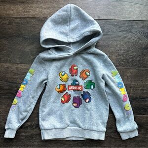 Toddler 2T unisex among us Gray graphic Hoodie sweatshirt